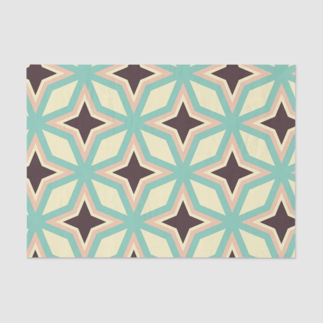 Geometric pattern with alternating dark star shape seidenpapier (Vorderseite)