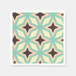 Geometric pattern with alternating dark star shape serviette