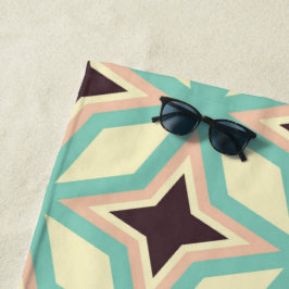 Geometric pattern with alternating dark star shape strandtuch