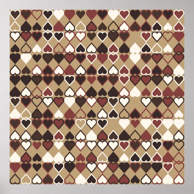 Geometric pattern with colored elements, abstract  poster (Vorne)