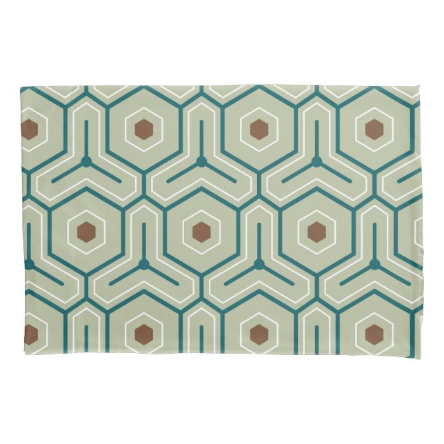 Geometric pattern with interlocking hexagons kissenbezug (Vorderseite-Links)