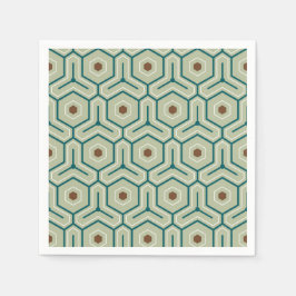Geometric pattern with interlocking hexagons serviette