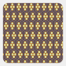 Geometric pattern with orange and blue hexagons