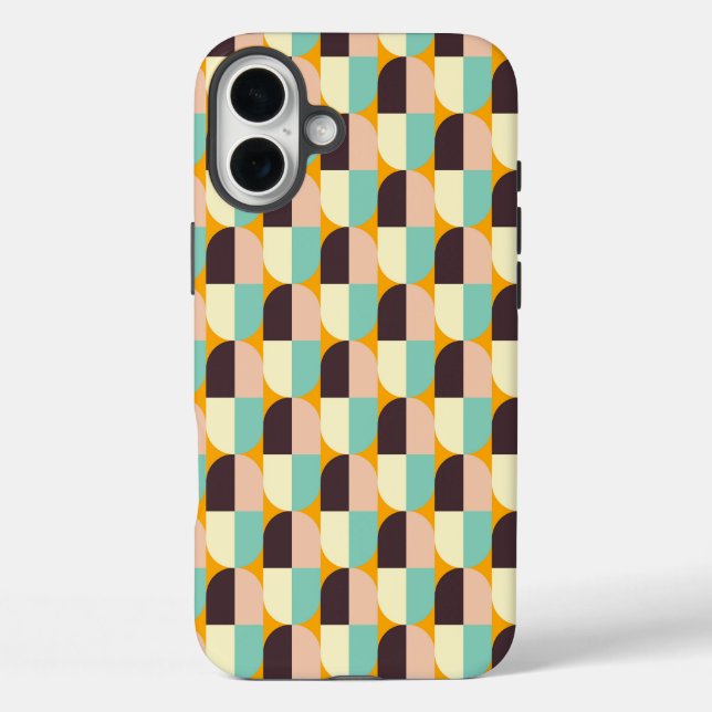 Geometric pattern with overlapping half-circles Case-Mate iPhone hülle (Rückseite)