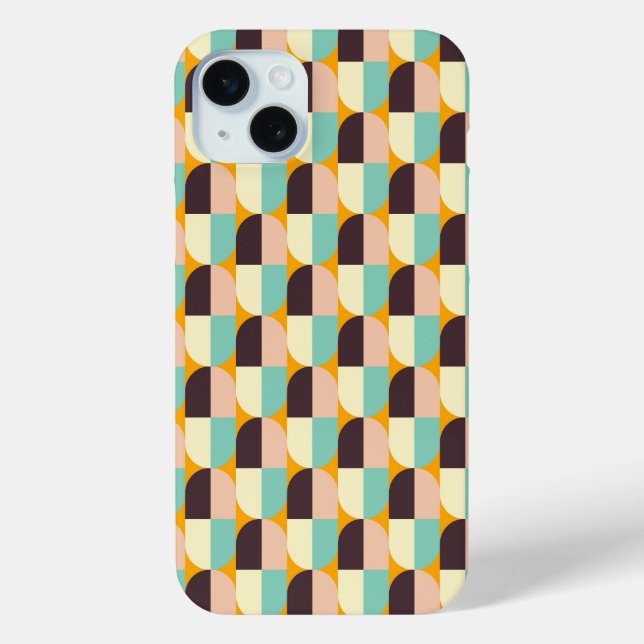 Geometric pattern with overlapping half-circles Case-Mate iPhone hülle (Rückseite)