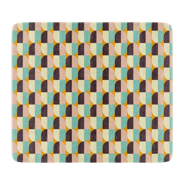 Geometric pattern with overlapping half-circles schneidebrett (Vorderseite)