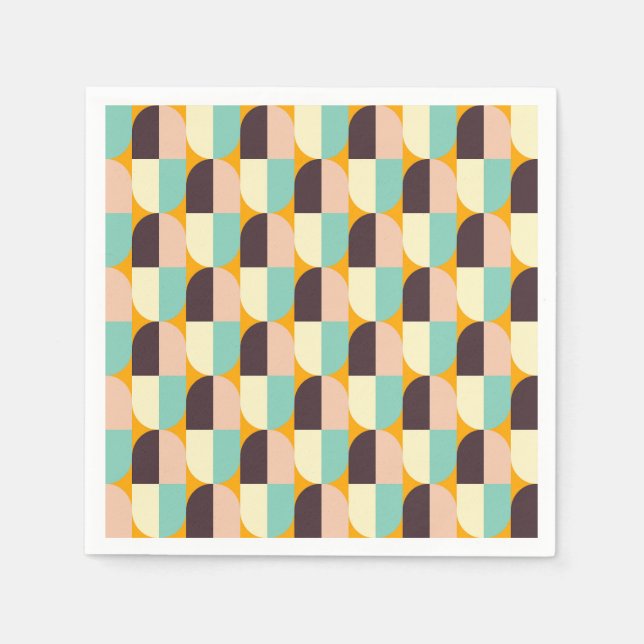 Geometric pattern with overlapping half-circles serviette (Vorderseite)