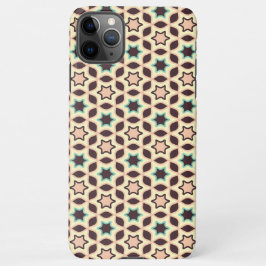  Geometric pattern with star shapes in brown and t iPhone 11Pro Max Hülle