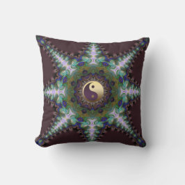 Geometric Peacock Star Yin Yang Cushion / Kissen