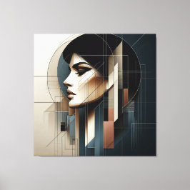 Geometric Profile Composition Leinwanddruck