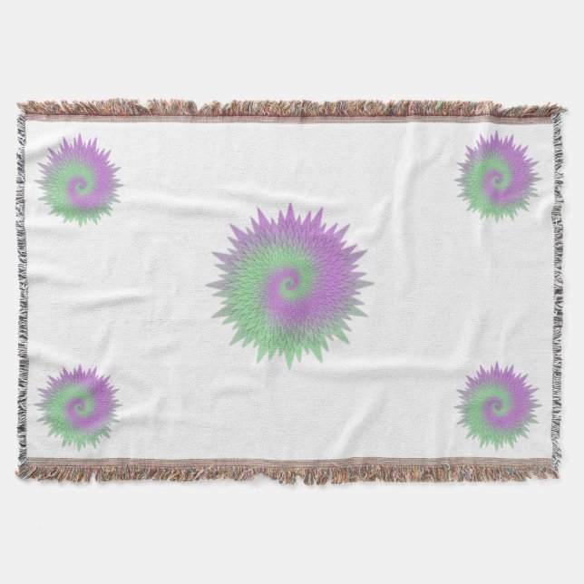 Geometric Purple and Green Decke (Vorderseite)