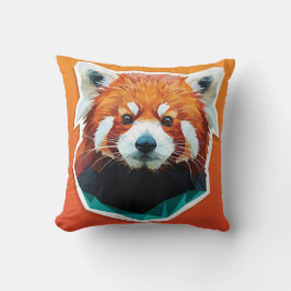 Geometric Red Panda Kissen
