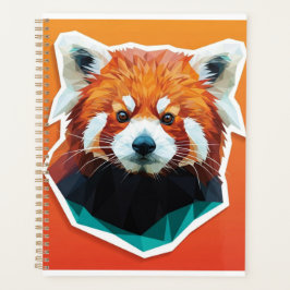 Geometric Red Panda Planer