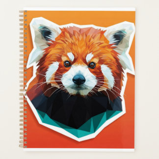Geometric Red Panda Planer