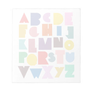 Geometric Retro Alphabet Notizblock