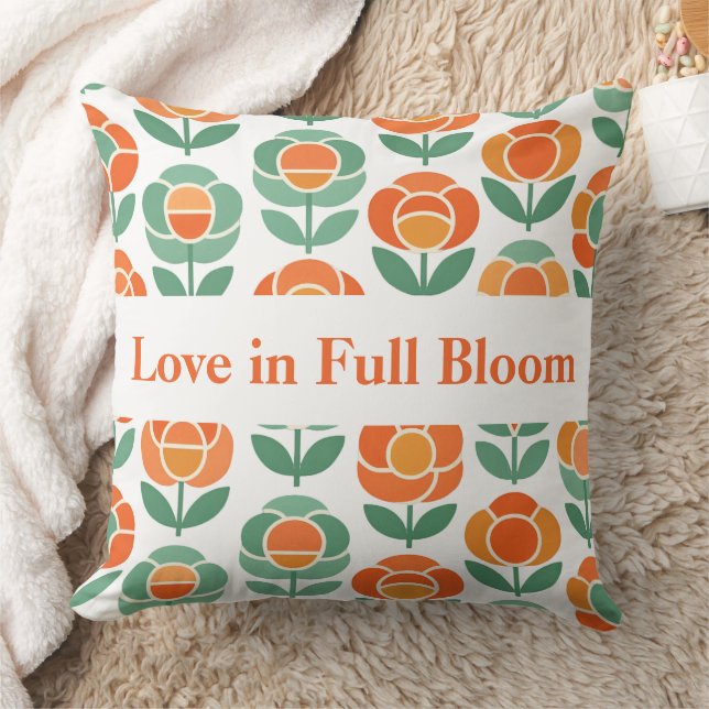 Geometric Rose Love - Love in full bloom Kissen (Decke)