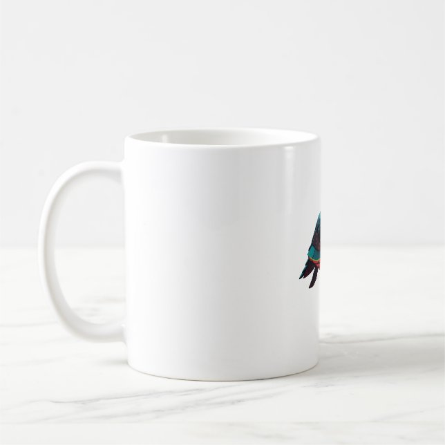 Geometric Sea Turtle Red Kaffeetasse (Links)