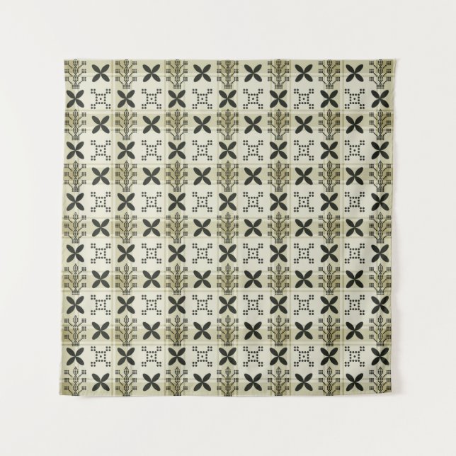Geometric Seamless pattern background. Batik desig Wandteppich (Vorderseite)