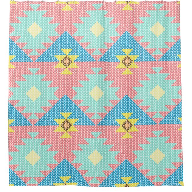 Geometric seamless pattern design,  home decor ide duschvorhang (Vorderseite)