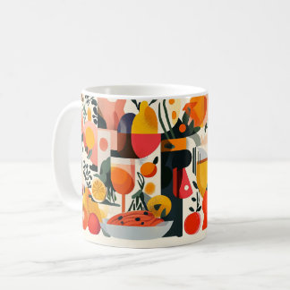 Geometric Shapes and Vibrant Colors Wall Art Print Kaffeetasse