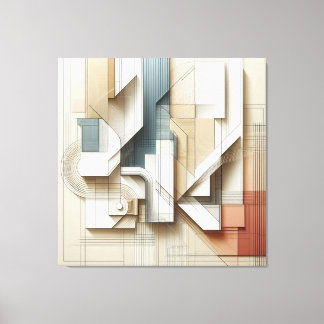 Geometric Spatial Harmony” Leinwanddruck