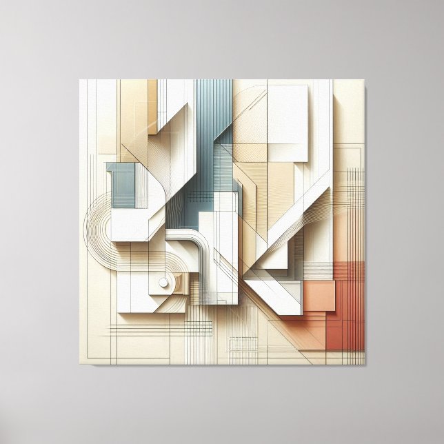 Geometric Spatial Harmony” Leinwanddruck (Vorderseite)