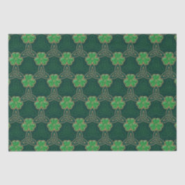 Geometric St Patricks Day Celtic Triskele Kleeblat Seidenpapier