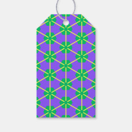 Geometric Starburst in Purple, Green and Yellow Geschenkanhänger