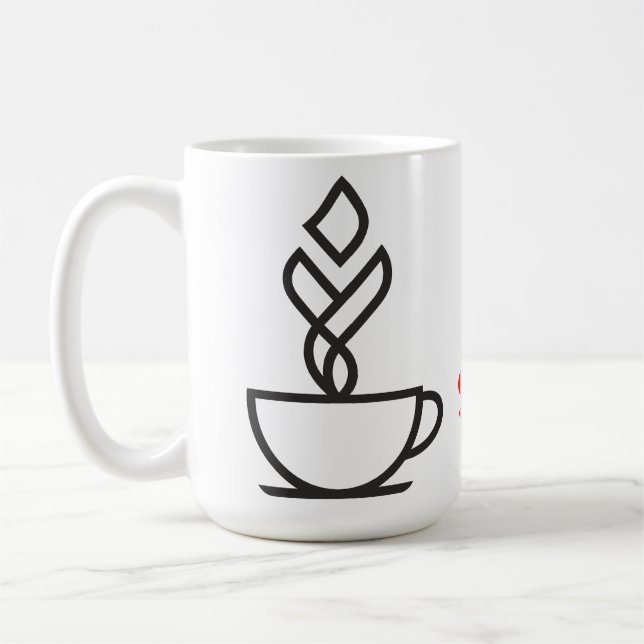 Geometric Steam Coffee Cup T-Shirt – Minimalist Te Kaffeetasse (Links)