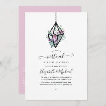 Geometric Terrarium Pastel Floral Virtual Wedding