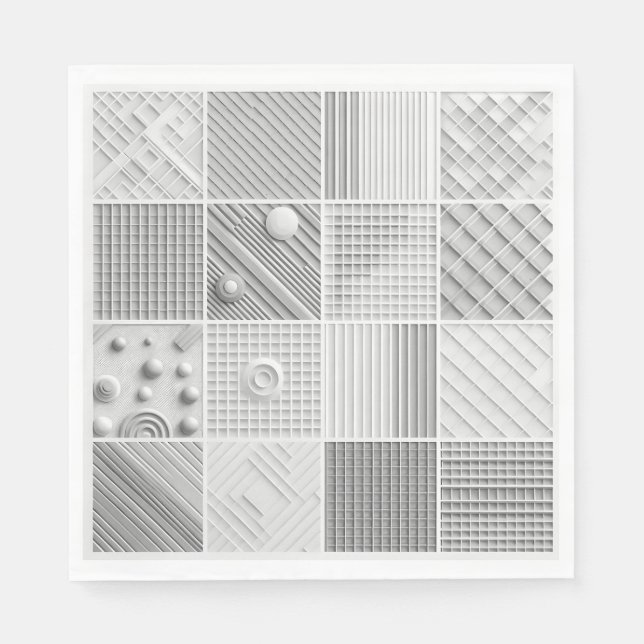 Geometric Texture Grid  Serviette (Vorderseite)