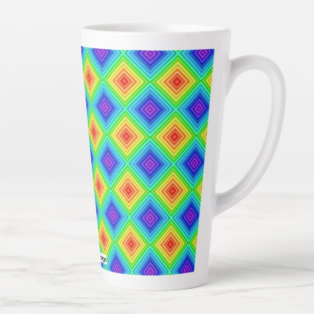 Geometric Topography - Latte Mug Milchtasse (Rechts)