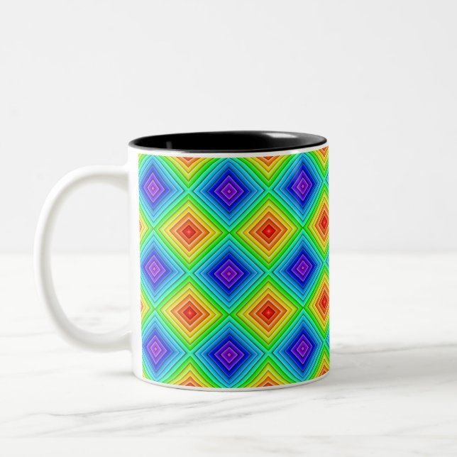 Geometric Topography - Two-Tone Mug Zweifarbige Tasse (Links)