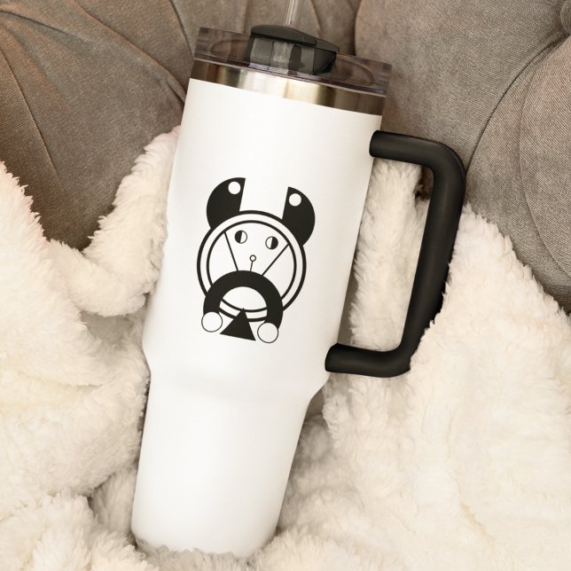 Geometric Tora Tiger Zodiac Reisebecher (Start your day with tiger energy)