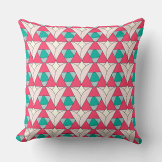 Geometric Triangle Pattern Throw Pillow Kissen