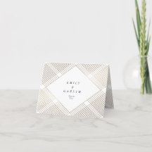 Geometric White Gold Gatsby Wedding Dankeschön Kar