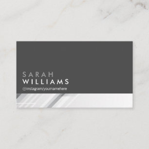Geometric White Gray Abstrakt Corporate Style Visitenkarte