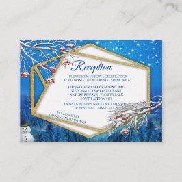 Geometric - Winter-Gold Fantasy Theme Begleitkarte