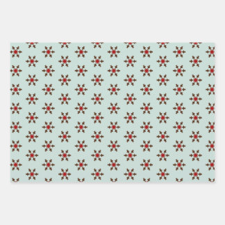 Geometric Winter Holiday Gift Wrapping Sheets Geschenkpapier Set