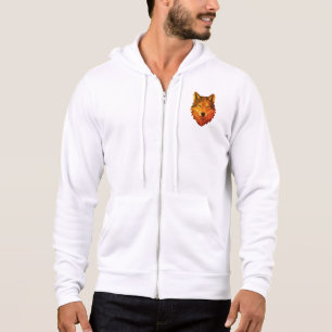 Geometric Wolf Head Polygonkunst im Alpha-Stil Hoodie