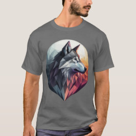Geometric Wolf Sunset T-Shirt