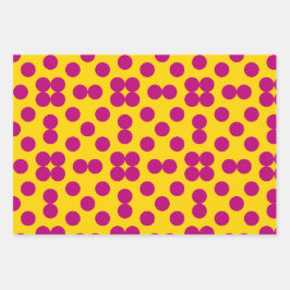 Geometric Wrapping Paper Flat Sheet Set of 3 Geschenkpapier Set