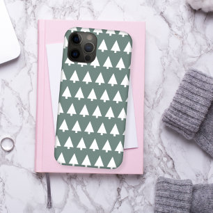Geometric Xmas Tree Pattern Minimum Sage Green Case-Mate iPhone Hülle