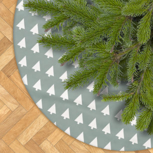 Geometric Xmas Tree Pattern Minimum Sage Green | Polyester Weihnachtsbaumdecke