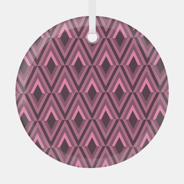 Geometric Zig Zag Ethnic Seamless Ornament Aus Glas (Vorderseite)