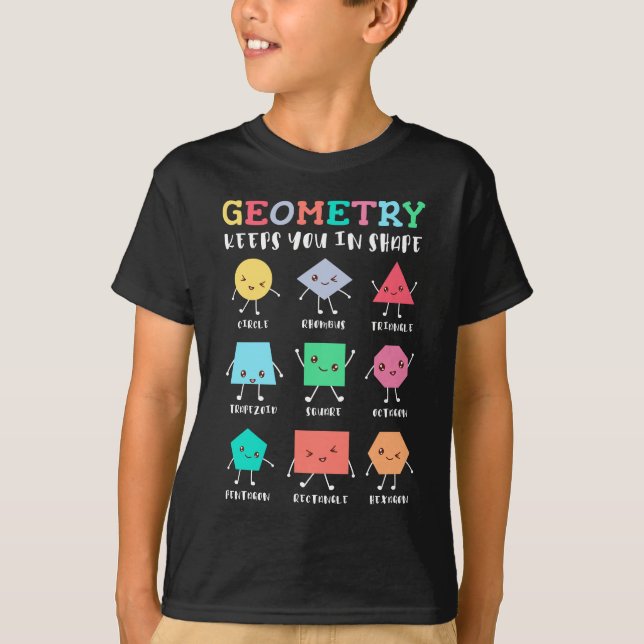 Geometrie Behalte Ihnen in Form - Spaß für Schulma T-Shirt (Vorderseite)