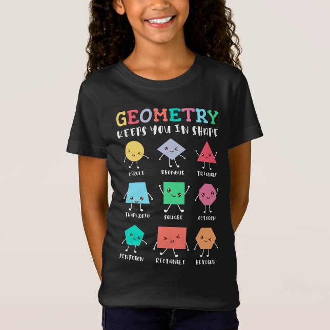 Geometrie Behalte Ihnen in Form - Spaß für Schulma T-Shirt (Vorderseite)