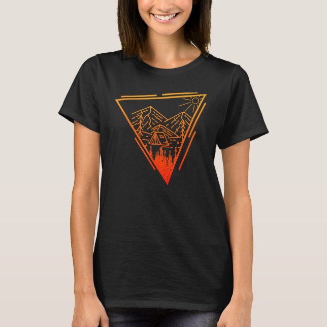 Geometrie Berge Wanderung Berg 1 T-Shirt (Vorderseite)