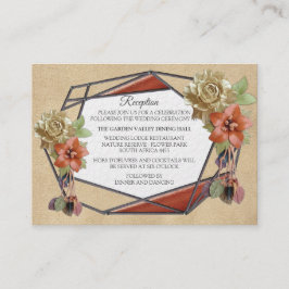 Geometrie-Braun-Leather-Kunst Begleitkarte