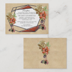 Geometrie-Braun-Leather-Kunst Begleitkarte